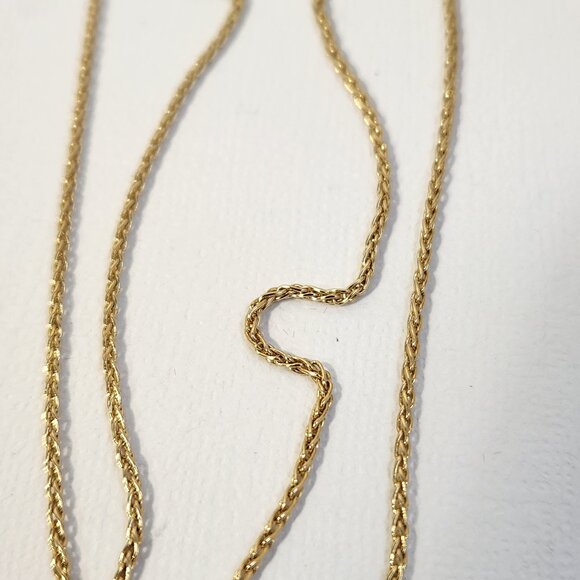 3.48g Italy 14K Gold Wheat (Spiga) Rope Chain Necklace 18" 1.2mm VTG - Picture 12 of 12